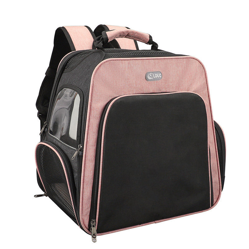 Qi Sheng's new LDLC ultra-light storage pet backpack portable folding pet bag external expansion folding cat bag