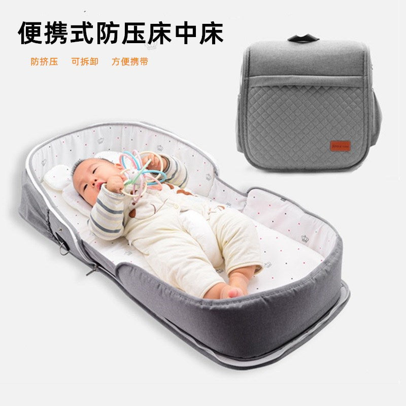 Baby bed newborn baby crib foldable portable mobile bed bionic bed mommy bag backpack