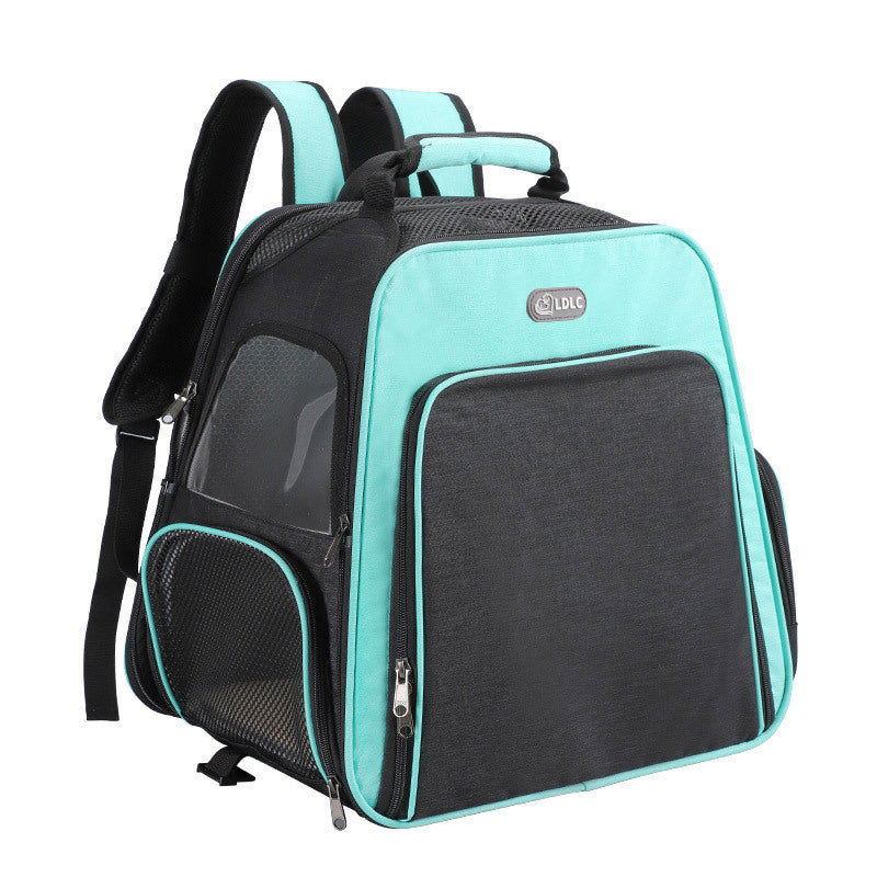 Qi Sheng's new LDLC ultra-light storage pet backpack portable folding pet bag external expansion folding cat bag