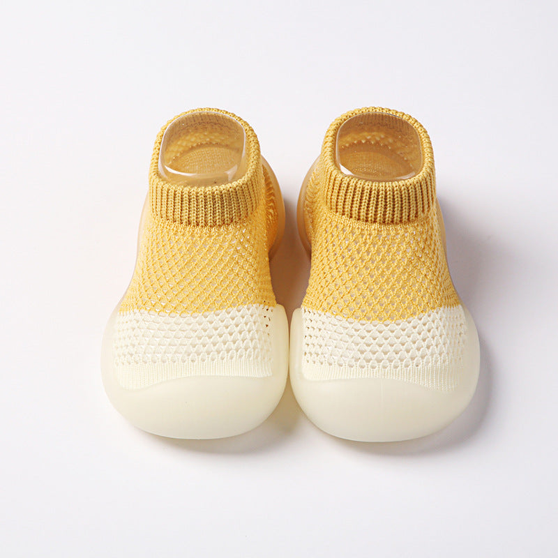 Toddler shoes breathable baby summer children's soft-soled non-slip floor hole shoe socks ice silk shoe socks thin mesh shoes