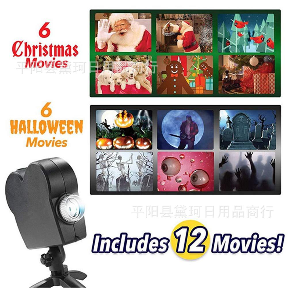 Cross-border Christmas and Halloween projection lights window projector projection lights Christmas star lights