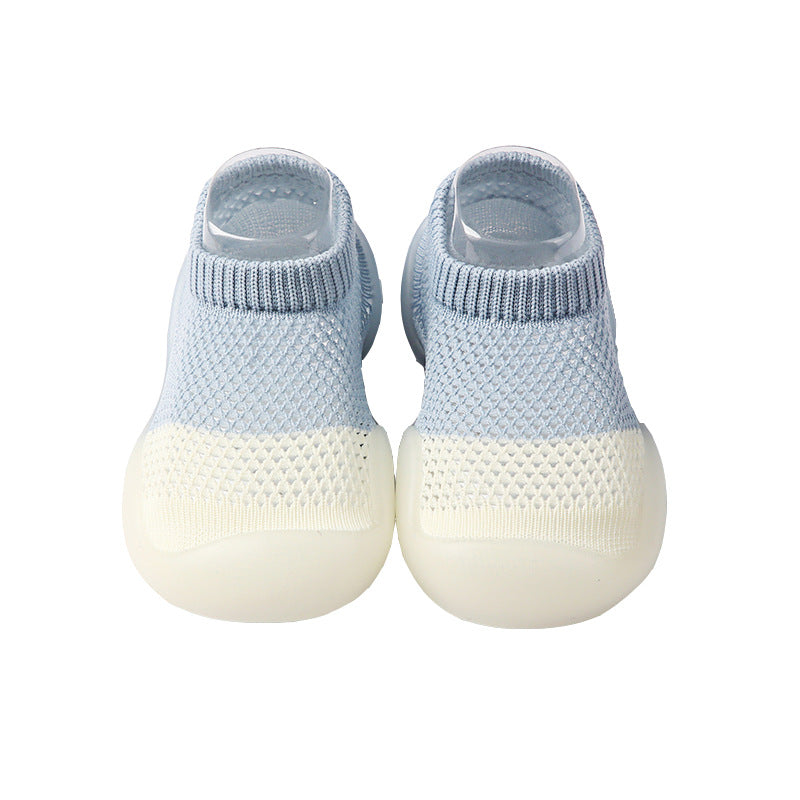 Toddler shoes breathable baby summer children's soft-soled non-slip floor hole shoe socks ice silk shoe socks thin mesh shoes