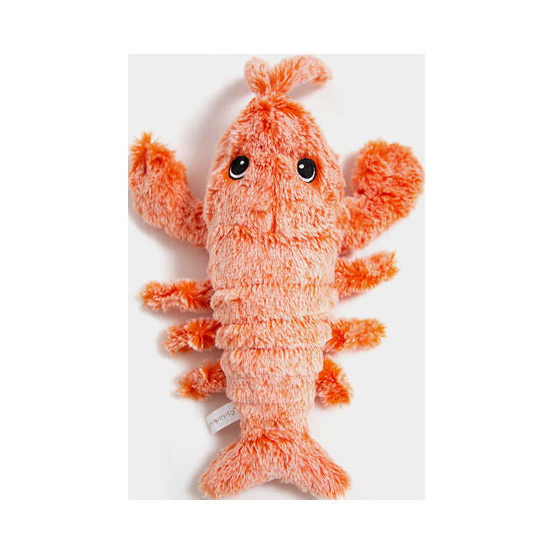 Jumping lobster cat toy, funny cat stick, bite resistant, cat molars, anti-boring artifact, pet plush simulation electric toy