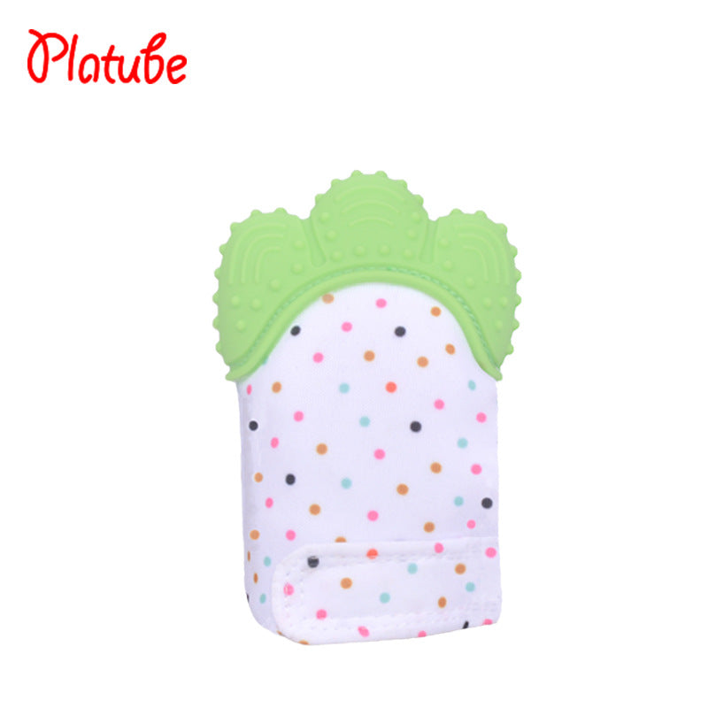 Silicone baby teether gloves baby anti-eating hand grinding stick toys children's silicone chewing gum mother and baby products