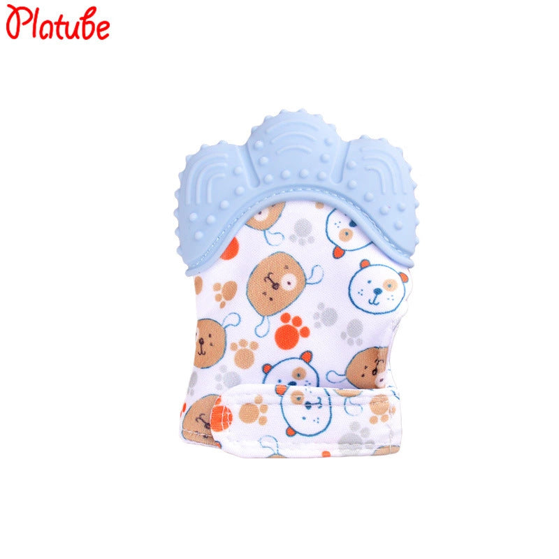 Silicone baby teether gloves baby anti-eating hand grinding stick toys children's silicone chewing gum mother and baby products