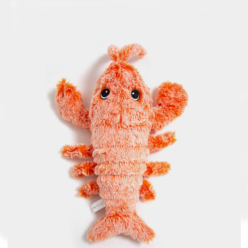 Jumping lobster cat toy, funny cat stick, bite resistant, cat molars, anti-boring artifact, pet plush simulation electric toy