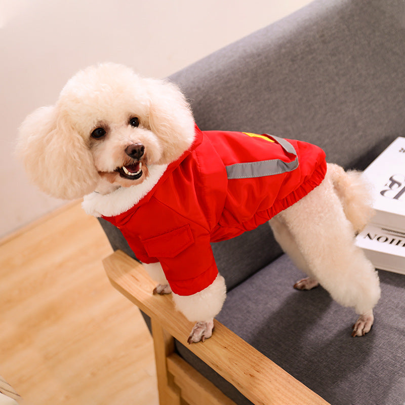 Dog clothes trendy brand Teddy Korean version Corgi four-legged spring and autumn thin small dog puppy pet cute autumn and winter clothing