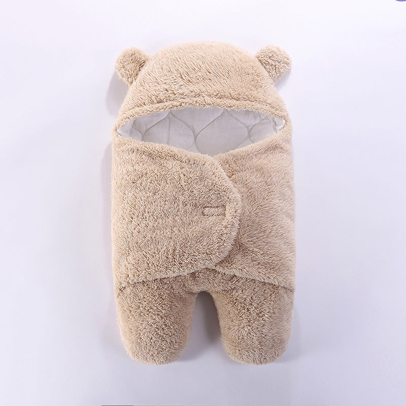 Baby blanket winter newborn swaddle supplies newborn baby wrap outdoor swaddle clothes thickened sleeping bag spring and autumn