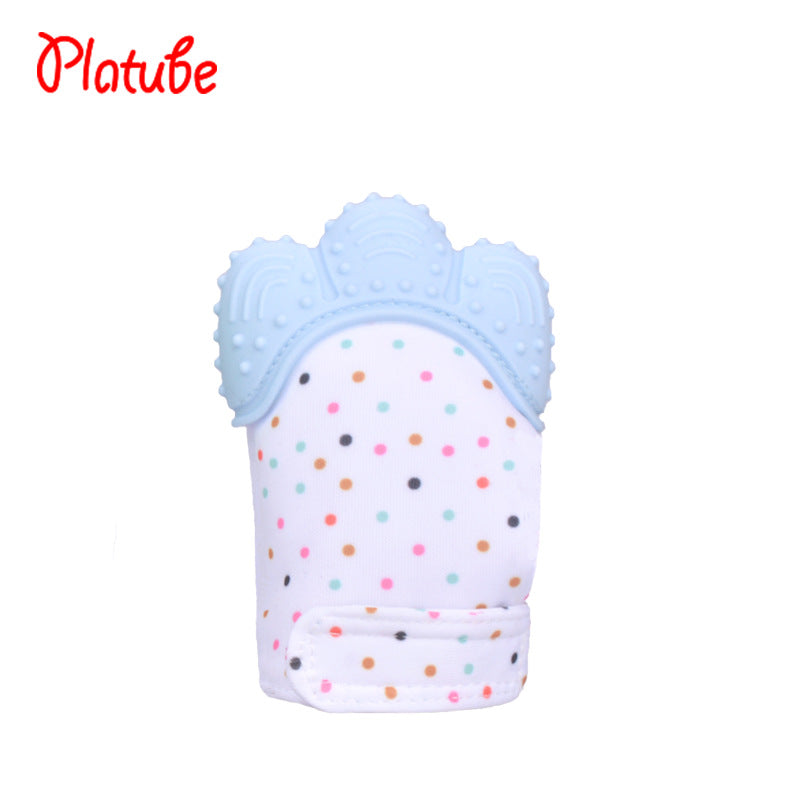 Silicone baby teether gloves baby anti-eating hand grinding stick toys children's silicone chewing gum mother and baby products