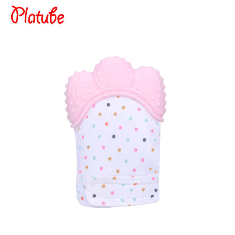 Silicone baby teether gloves baby anti-eating hand grinding stick toys children's silicone chewing gum mother and baby products