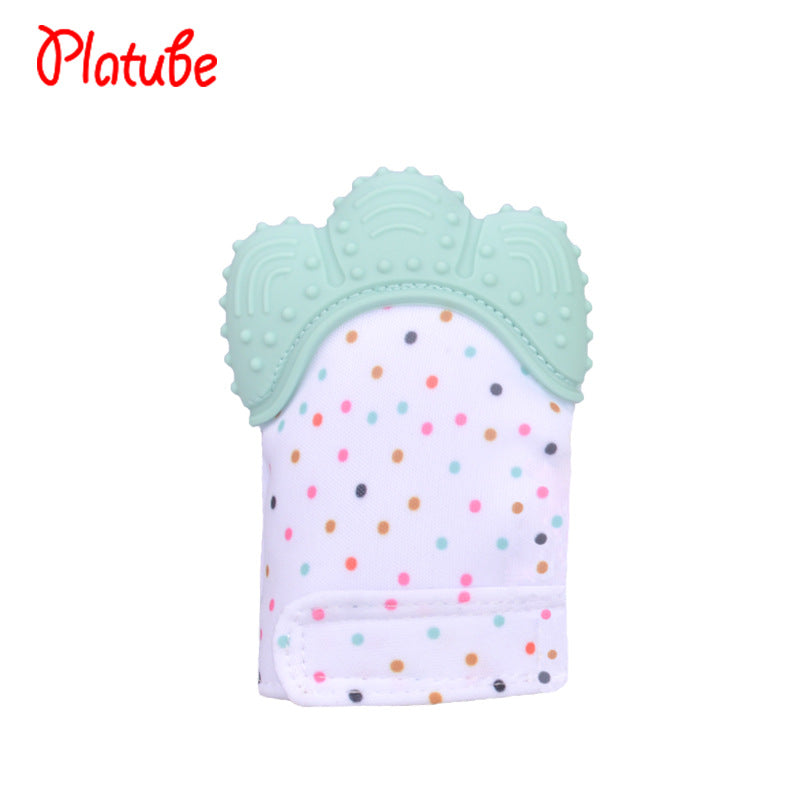 Silicone baby teether gloves baby anti-eating hand grinding stick toys children's silicone chewing gum mother and baby products
