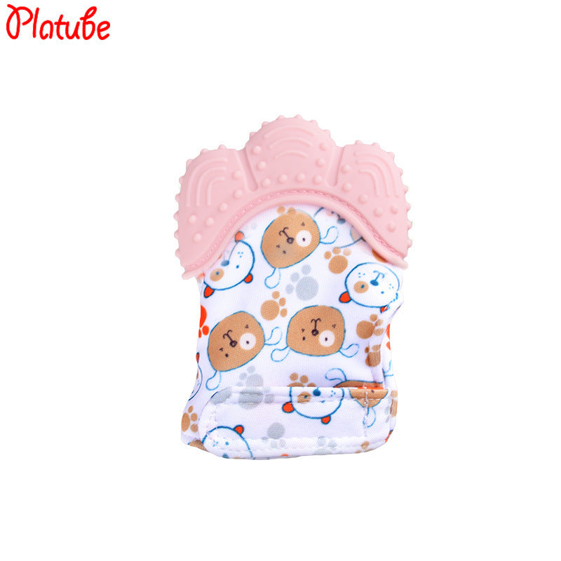 Silicone baby teether gloves baby anti-eating hand grinding stick toys children's silicone chewing gum mother and baby products