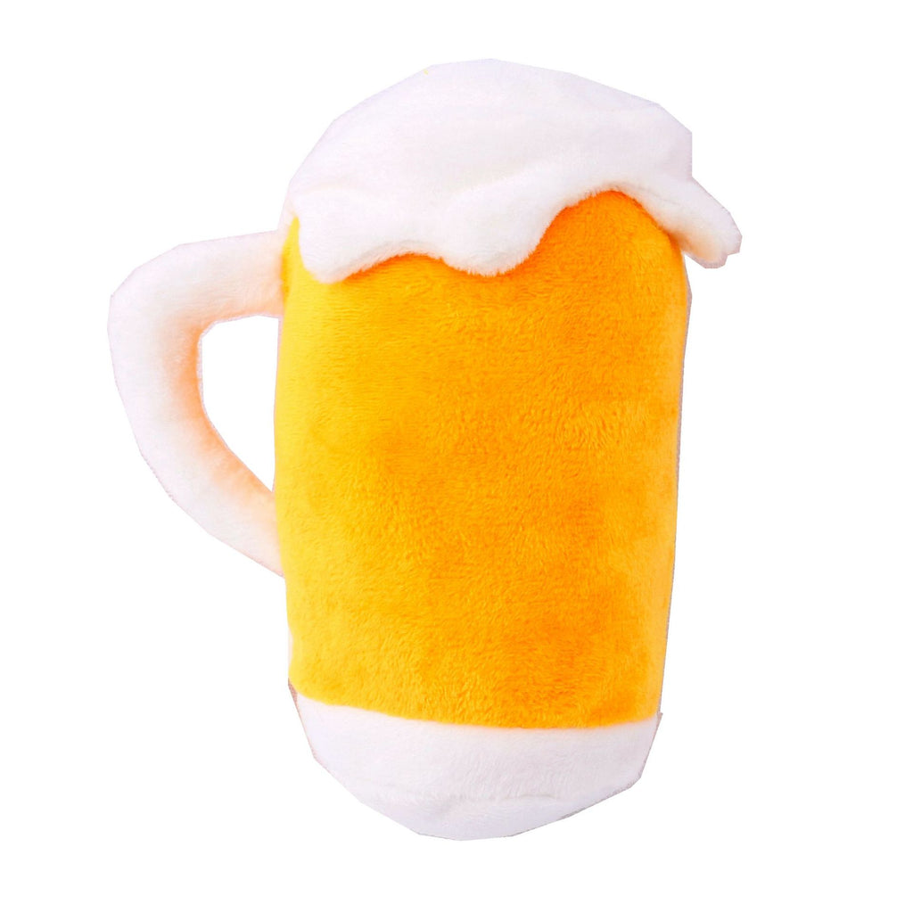 Simulated plush stuffed pet dog toy Beer mug beer bottle squeaking sound pet toy