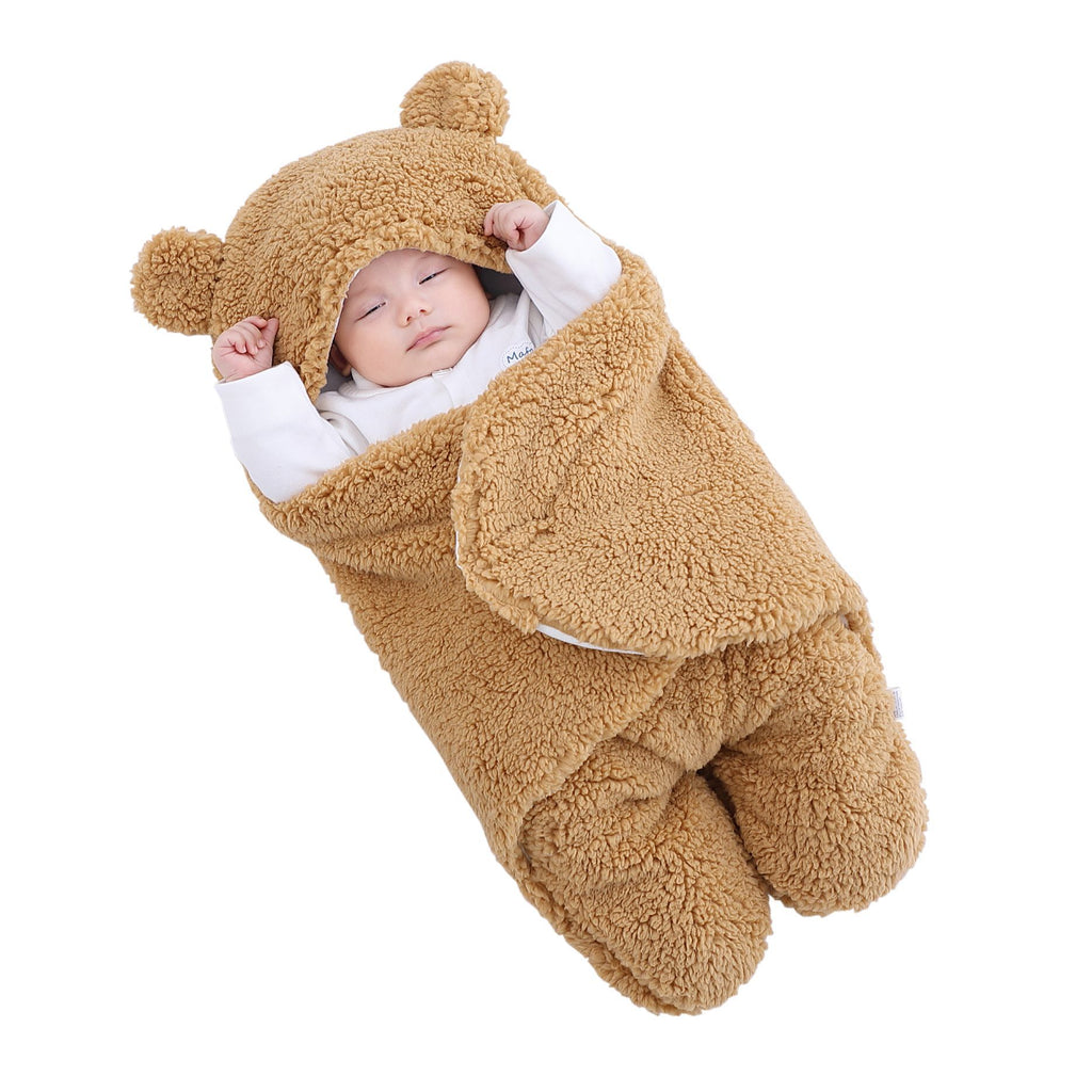 Baby hug by newborn autumn and winter thickened bag by newborn baby anti-shock swaddle 0-3-6 months supplies