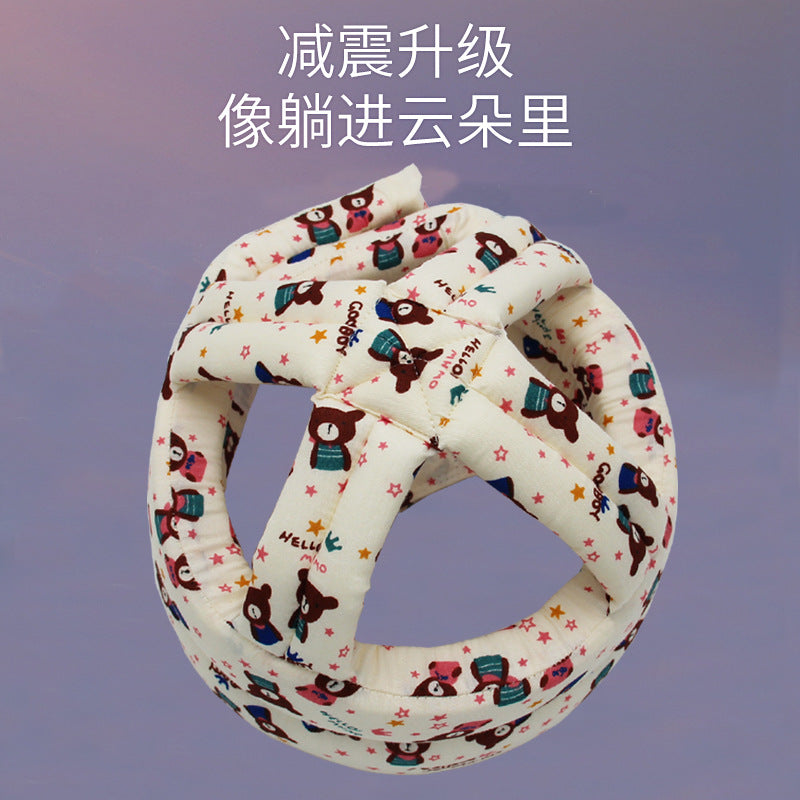 2023 New Baby Toddler Protective Hat Baby Learning to Walk Anti-collision Safety Helmet Children's Anti-fall Cotton Helmet
