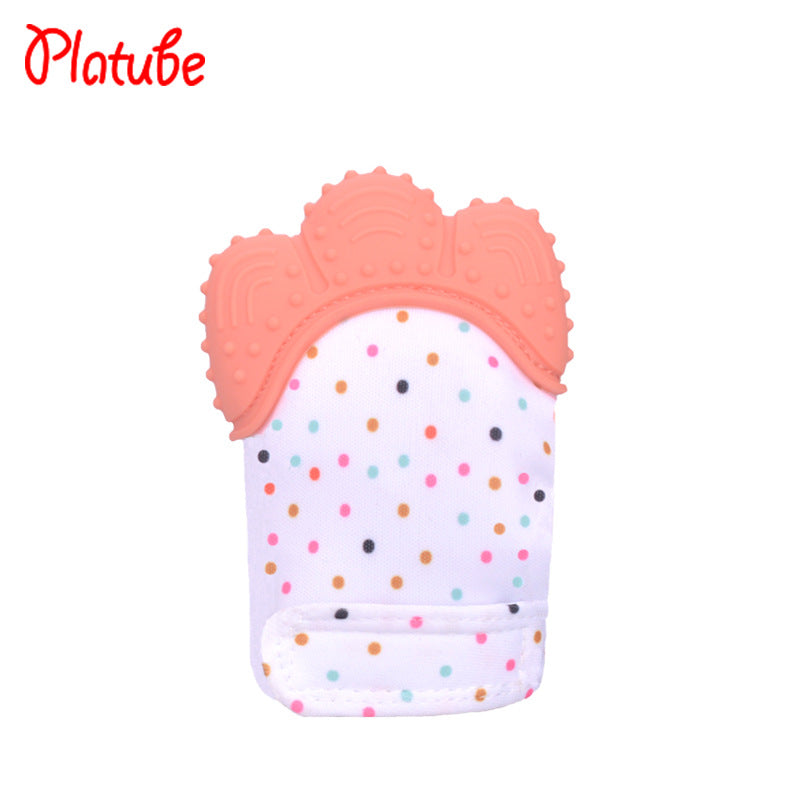 Silicone baby teether gloves baby anti-eating hand grinding stick toys children's silicone chewing gum mother and baby products