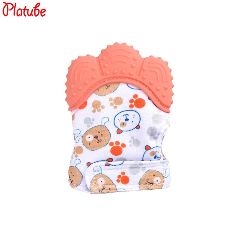 Silicone baby teether gloves baby anti-eating hand grinding stick toys children's silicone chewing gum mother and baby products