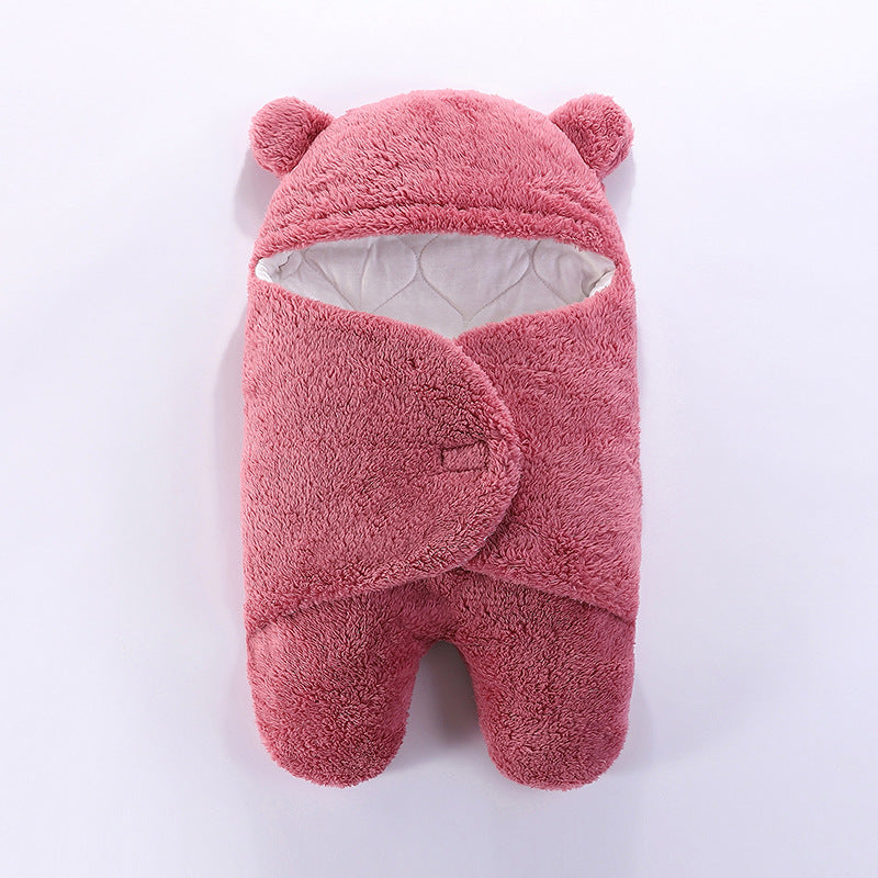 Baby blanket winter newborn swaddle supplies newborn baby wrap outdoor swaddle clothes thickened sleeping bag spring and autumn