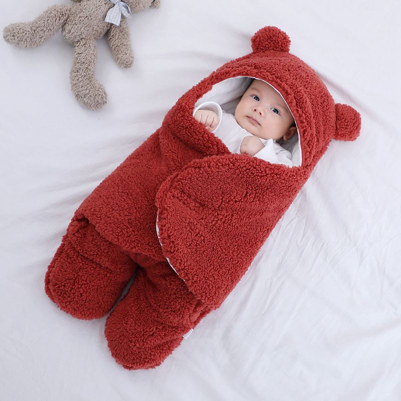 Baby hug by newborn autumn and winter thickened bag by newborn baby anti-shock swaddle 0-3-6 months supplies