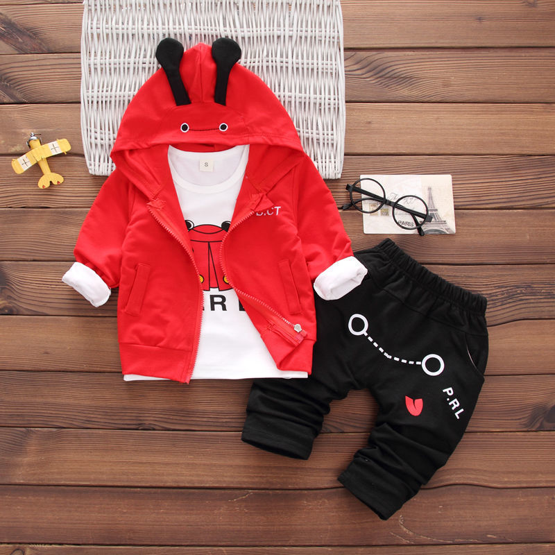 Children's clothing boys autumn and winter three-piece suit, baby autumn suit 0-5 years old infant suit, fashionable Korean three-piece suit