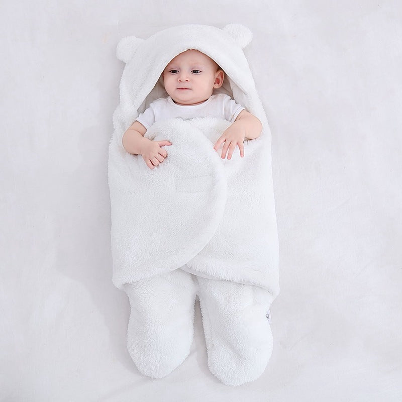 Baby hug by newborn autumn and winter thickened bag by newborn baby anti-shock swaddle 0-3-6 months supplies