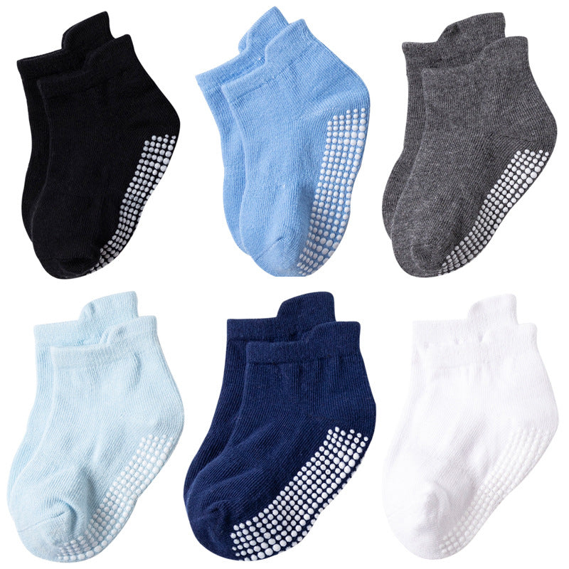 Amazon anti-skid dispensing children's socks spring, summer and autumn children's socks baby socks boys cotton boat socks children's socks C017