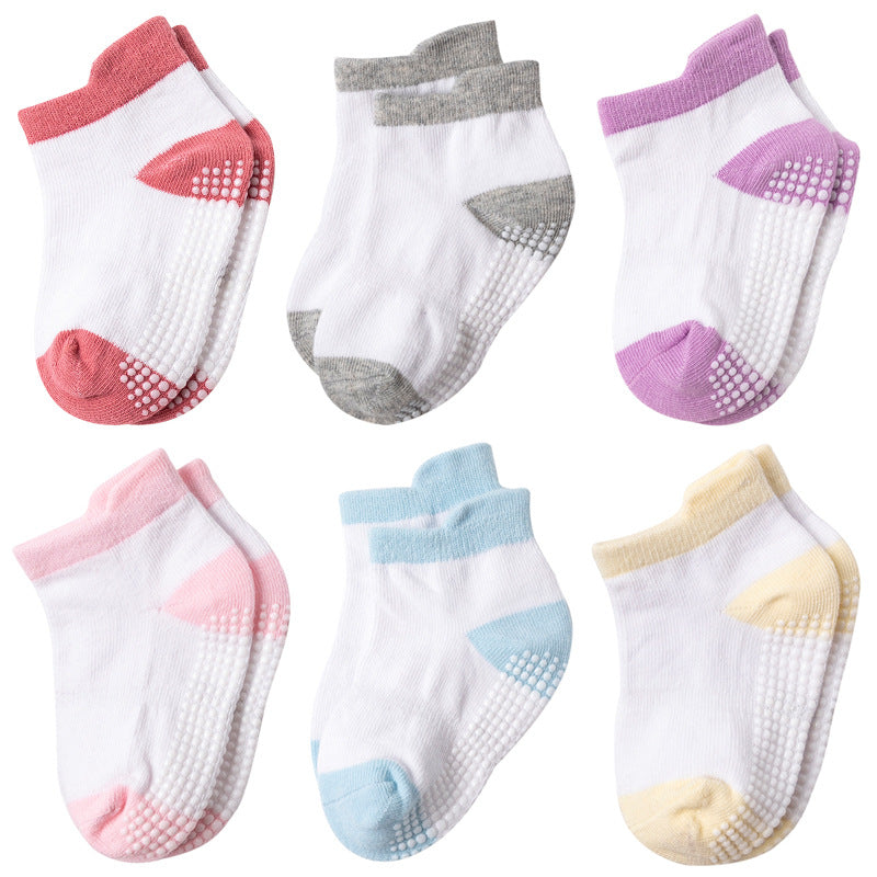 Amazon anti-skid dispensing children's socks spring, summer and autumn children's socks baby socks boys cotton boat socks children's socks C017