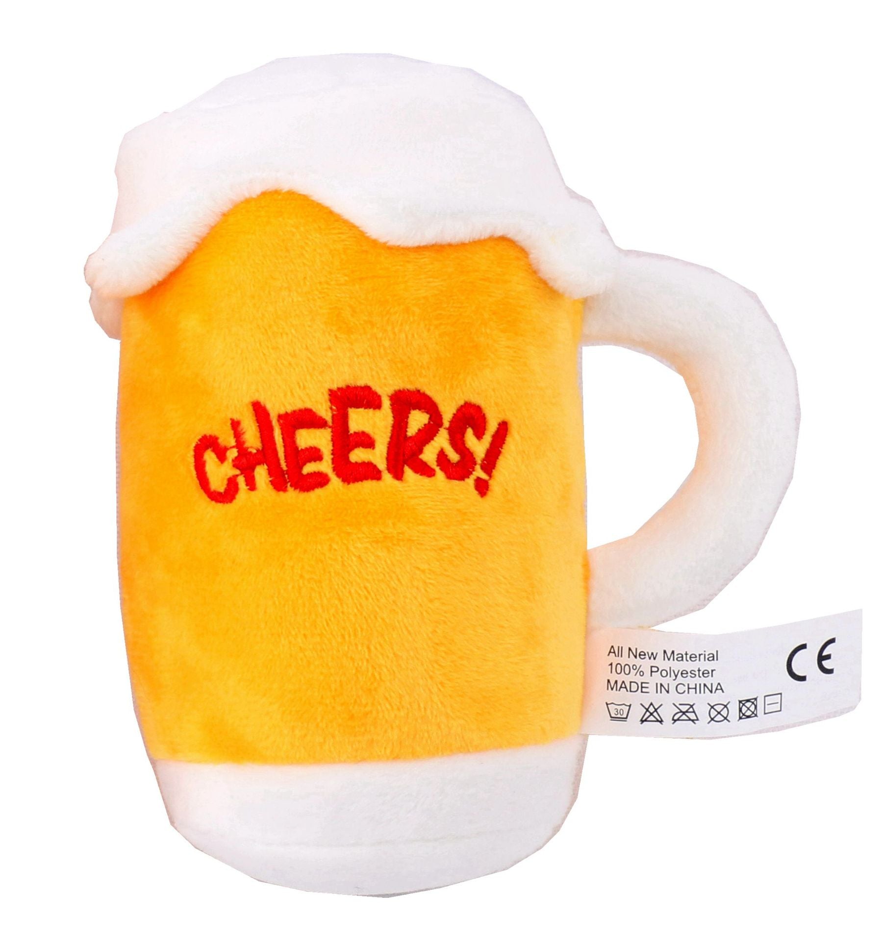 Simulated plush stuffed pet dog toy Beer mug beer bottle squeaking sound pet toy