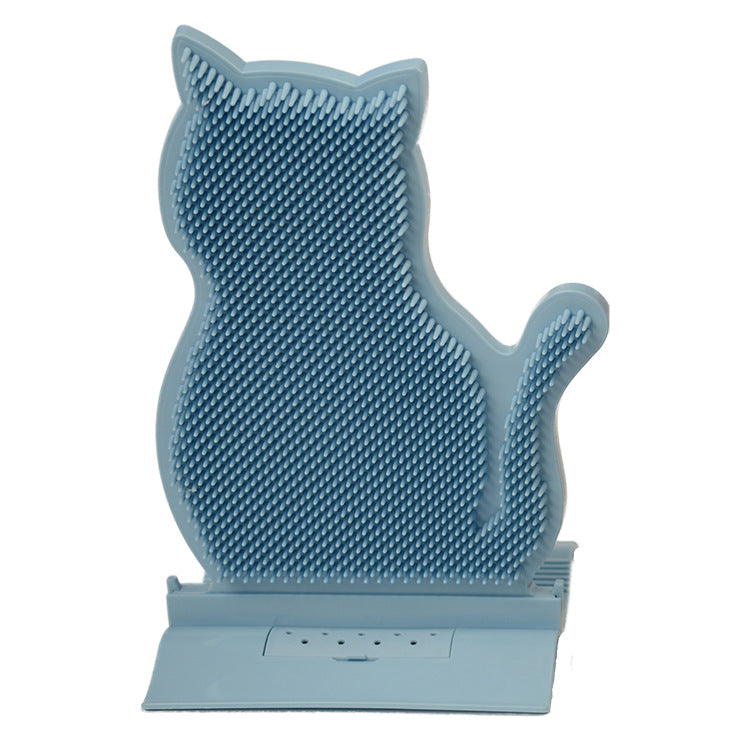 New fixed cat hair rubber cat scratching board hair removal massage brush cat scratching brush toy pet supplies