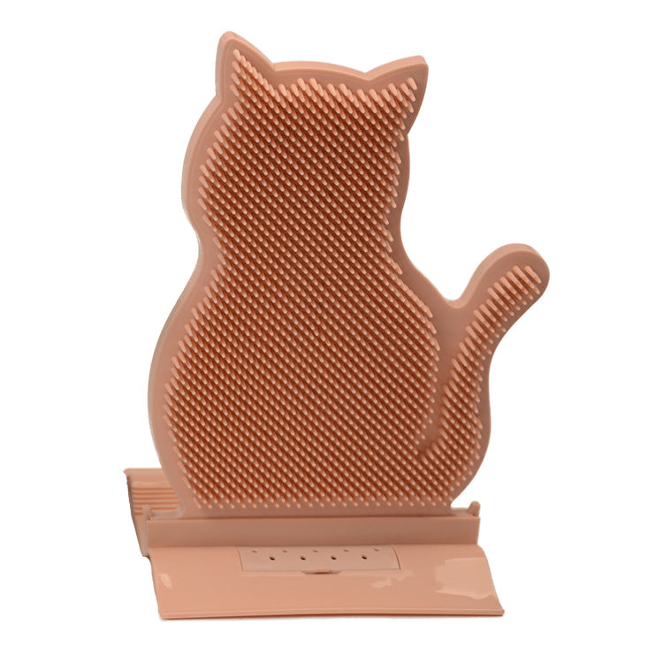 New fixed cat hair rubber cat scratching board hair removal massage brush cat scratching brush toy pet supplies