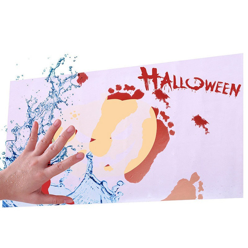 Horrible Floor Mat Halloween floor mat bloody bathroom color-changing floor mat turns red when it meets water