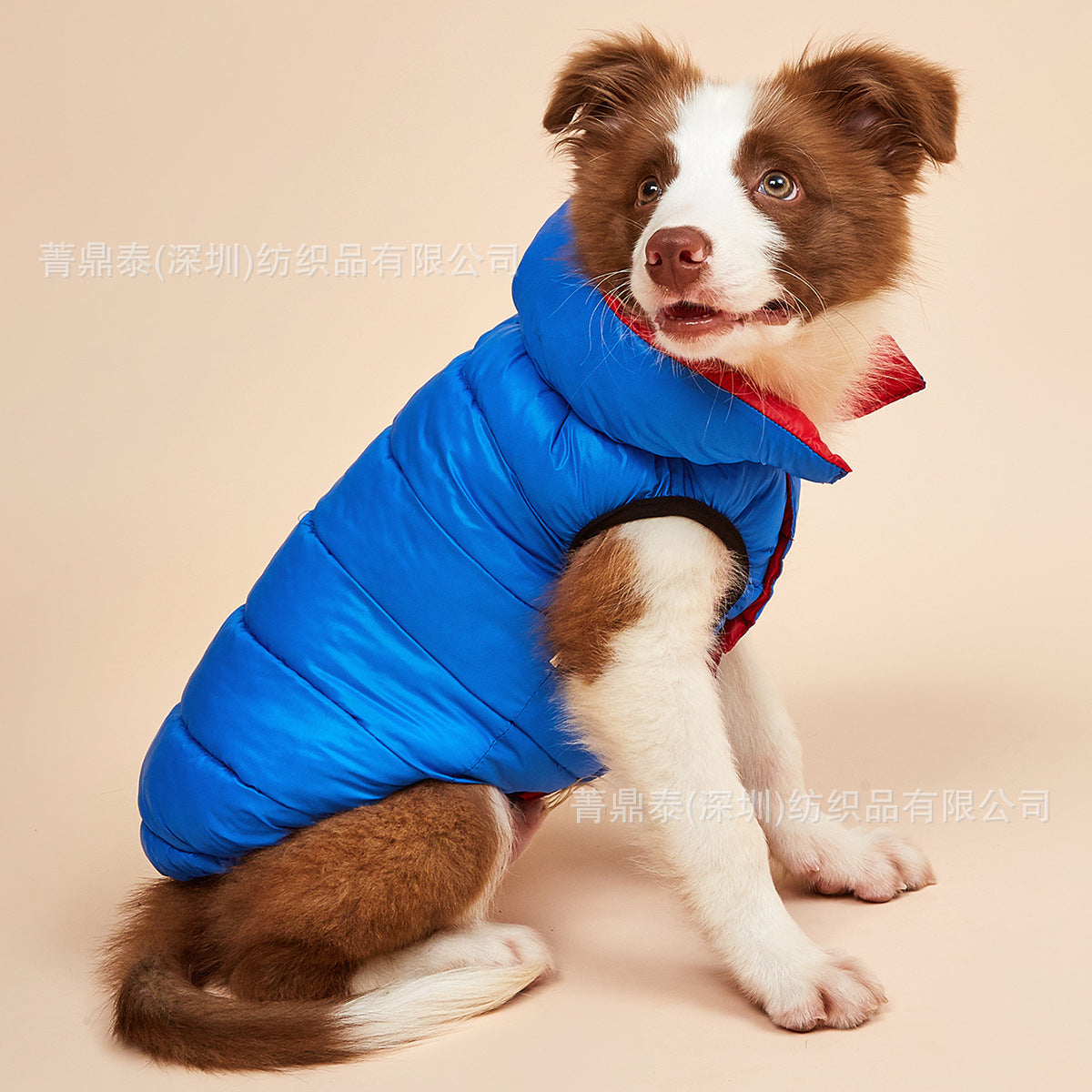 Winter Warm Down Cotton Dog Clothes Both Sides Wear Thickened Vest Nisi Woven Pet Manufacturer Direct Approval