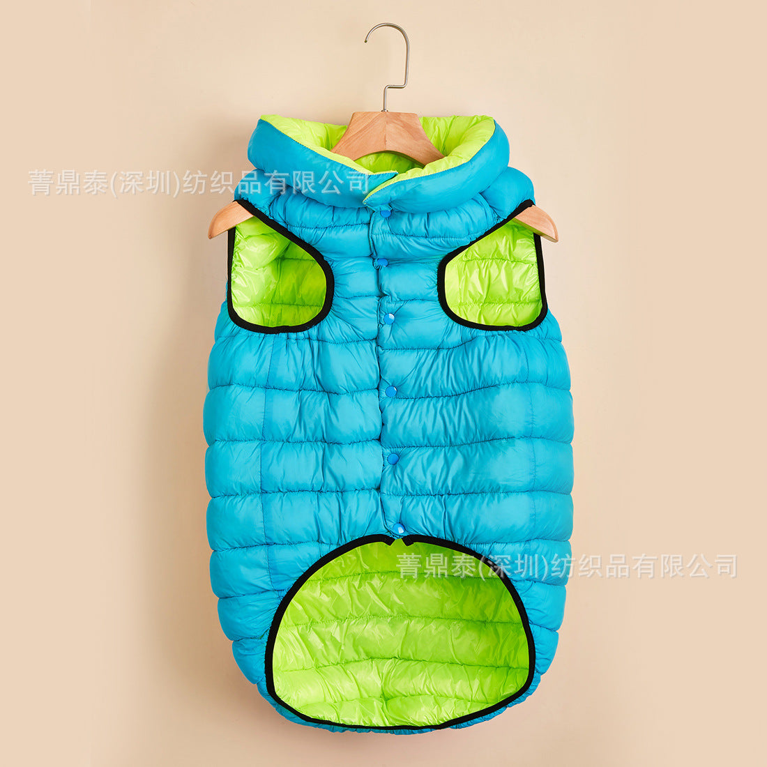 Winter Warm Down Cotton Dog Clothes Both Sides Wear Thickened Vest Nisi Woven Pet Manufacturer Direct Approval