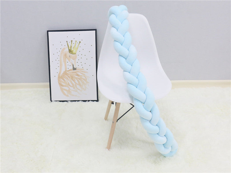 Baby bed circumference ins new hand-woven long knotted ball three-strand braid anti-collision soft bag baby bed circumference