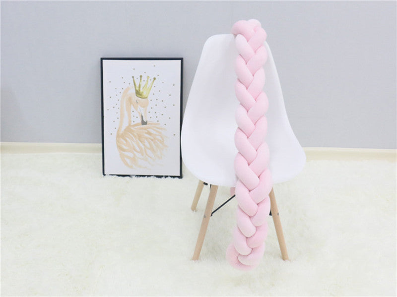 Baby bed circumference ins new hand-woven long knotted ball three-strand braid anti-collision soft bag baby bed circumference