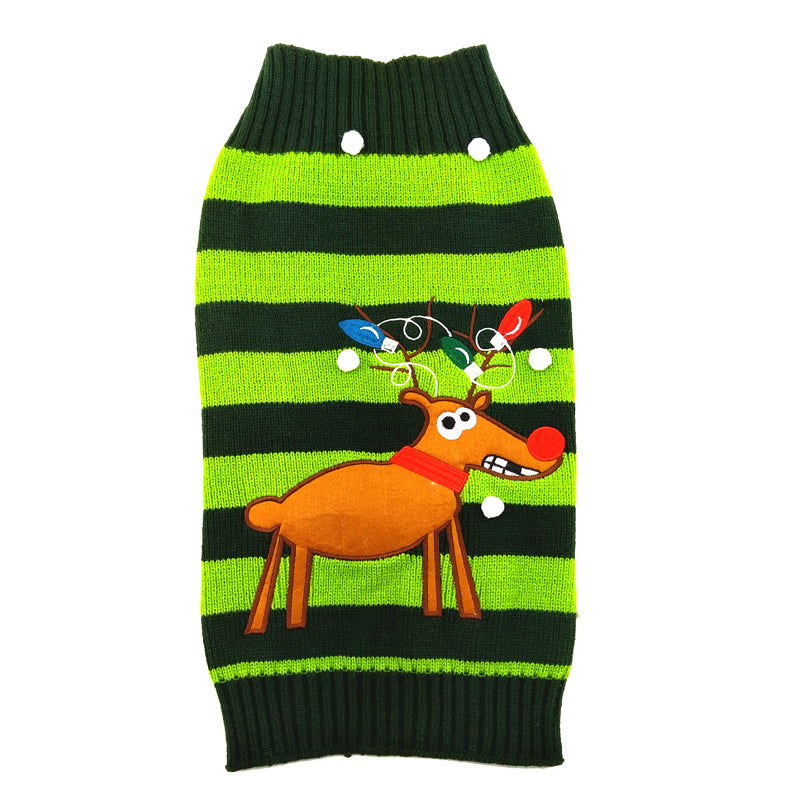 Dog clothes for spring and autumn, Teddy poodle puppy sweaters, New Year and Christmas pet clothes, elk Christmas outfits wholesale