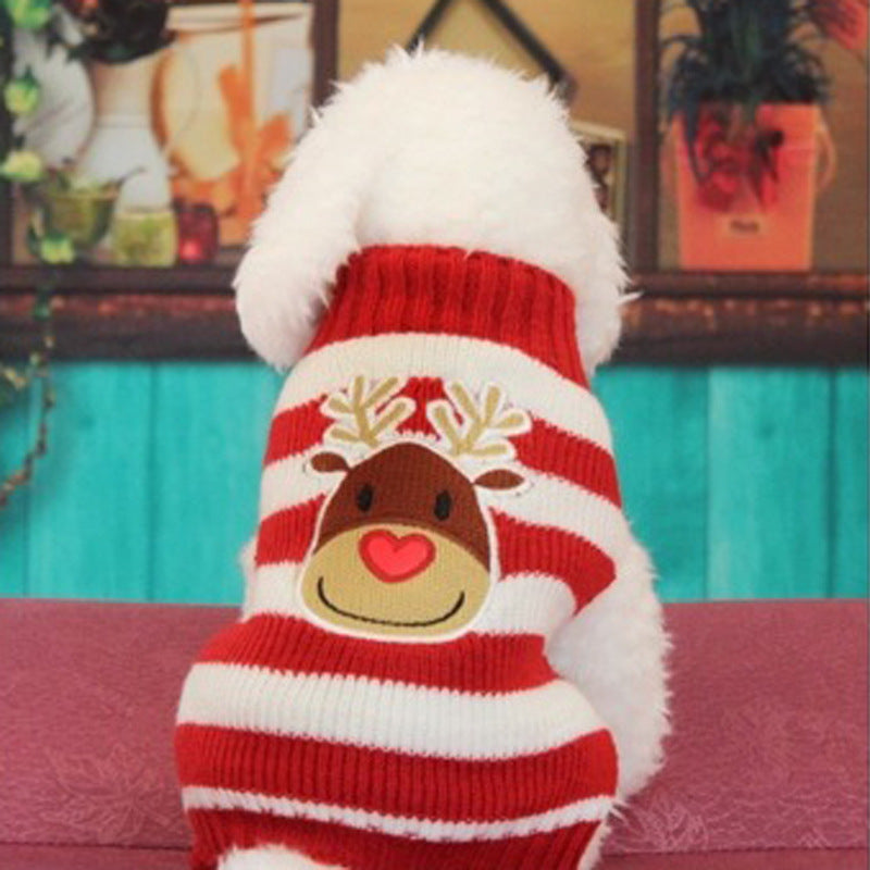Dog clothes for spring and autumn, Teddy poodle puppy sweaters, New Year and Christmas pet clothes, elk Christmas outfits wholesale