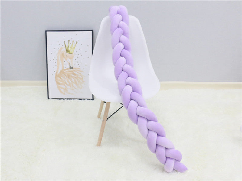 Baby bed circumference ins new hand-woven long knotted ball three-strand braid anti-collision soft bag baby bed circumference