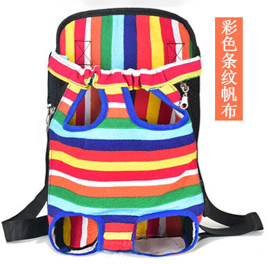 Factory direct pet bag go out carrying bag Breathable chest four-legged bag for cats and dogs Folding dog pet supplies