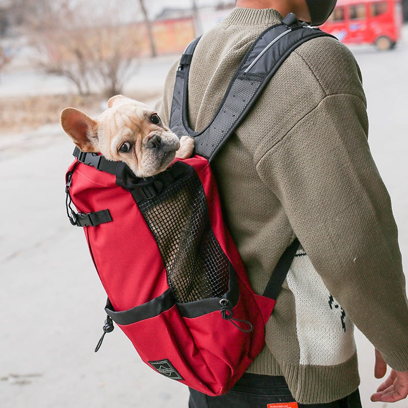 Pet Backpack Traveler Backpack Dog Open Head Bag Ventilated Breathable Washable Cycling Outdoor Shopping Backpack