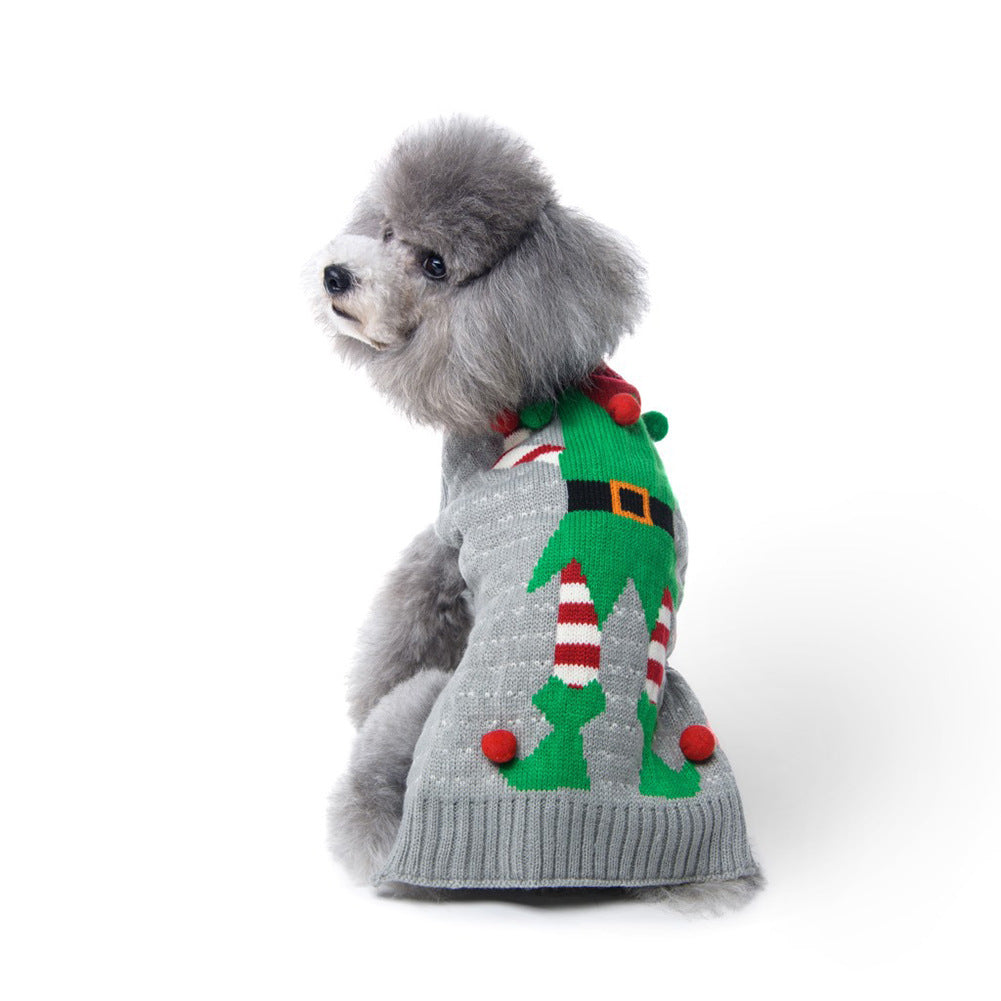 Dog clothes for spring and autumn, Teddy poodle puppy sweaters, New Year and Christmas pet clothes, elk Christmas outfits wholesale