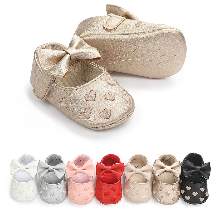 Special offer 0-1 year old baby toddler shoes baby shoes soft sole princess shoes heart-shaped princess shoes toddler shoes