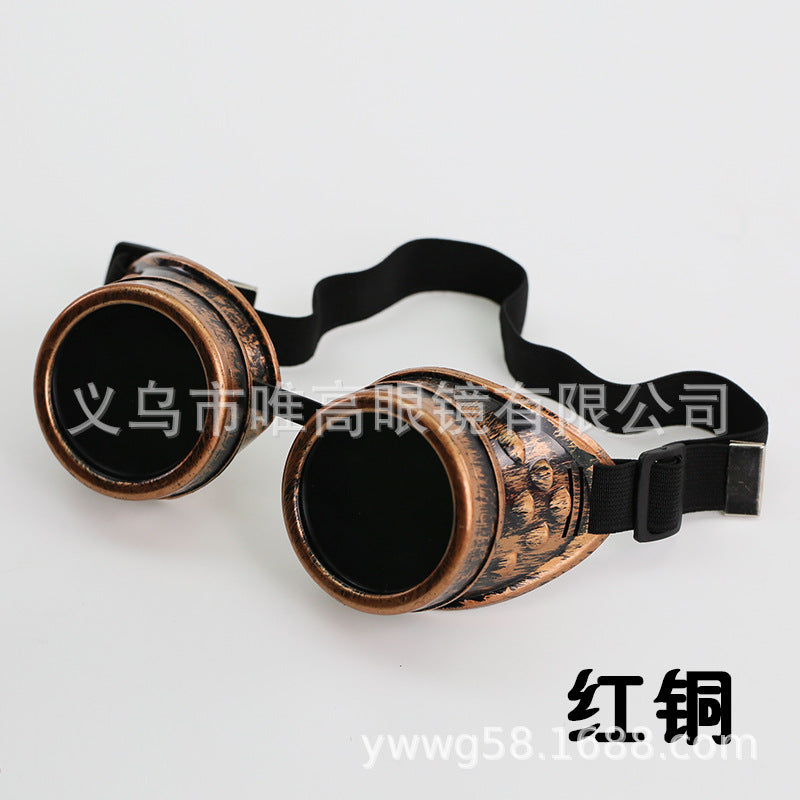 Halloween Retro Steampunk Glasses Gothic Goggles Cosplay Costumes and Cycling Welding Labor Protection