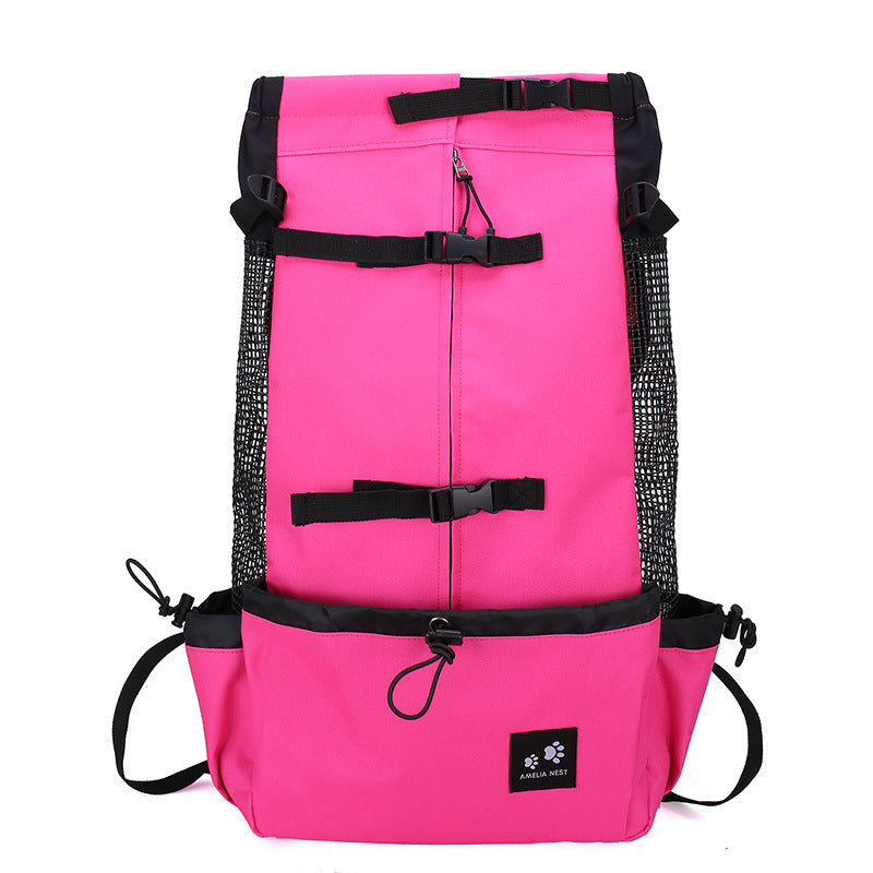 Pet Backpack Traveler Backpack Dog Open Head Bag Ventilated Breathable Washable Cycling Outdoor Shopping Backpack