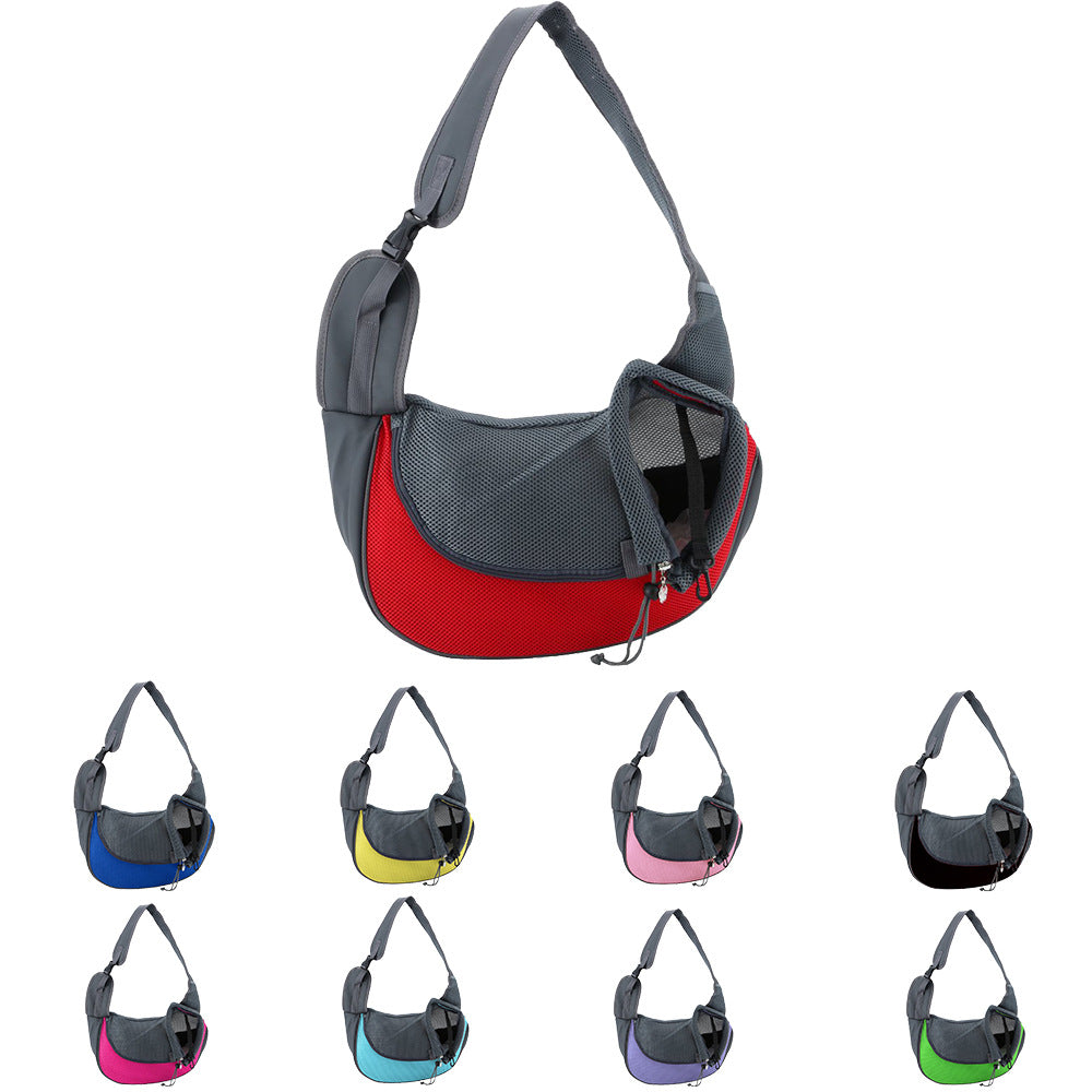 Pet bag Breathable mesh pet backpack Portable diagonal shoulder bag for cat and dog travel Pet supplies direct sales