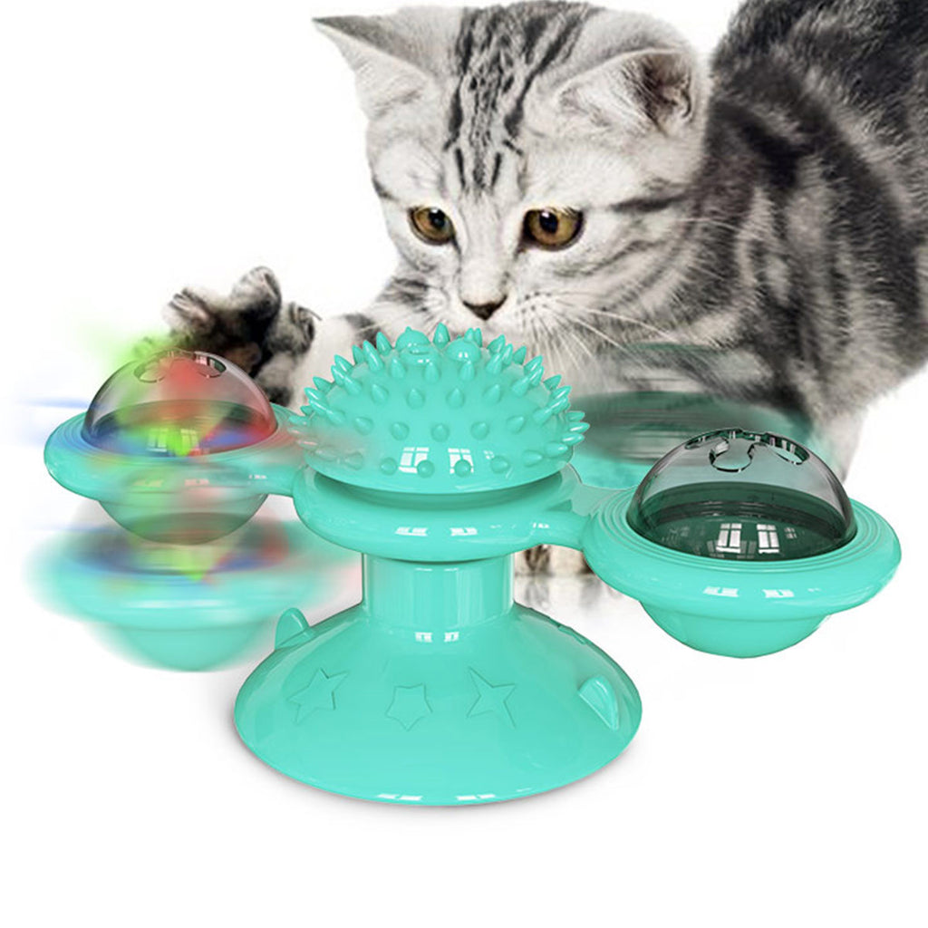 Pet supplies Amazon spring man spinning cat toy turntable cat teaser stick vent balance car pet toys
