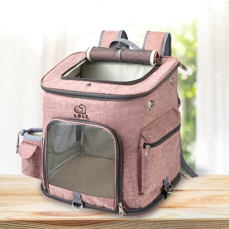 Wholesale Extra Large L Cat Bag Two Cats Backpack Large Capacity Outing Pet Bag Foldable Pet Backpack