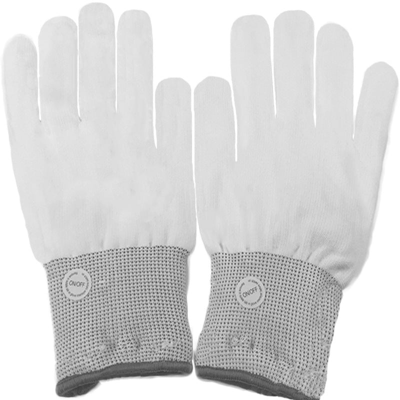 New hand bone skeleton LED luminous gloves Halloween Christmas Thanksgiving rainbow glitter stall luminous toys