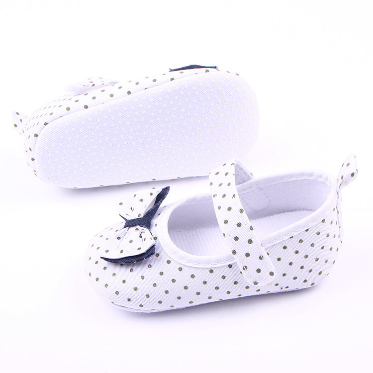 Baby shoes wholesale polka dot bow princess shoes toddler shoes baby shoes 0-1 years old 1686
