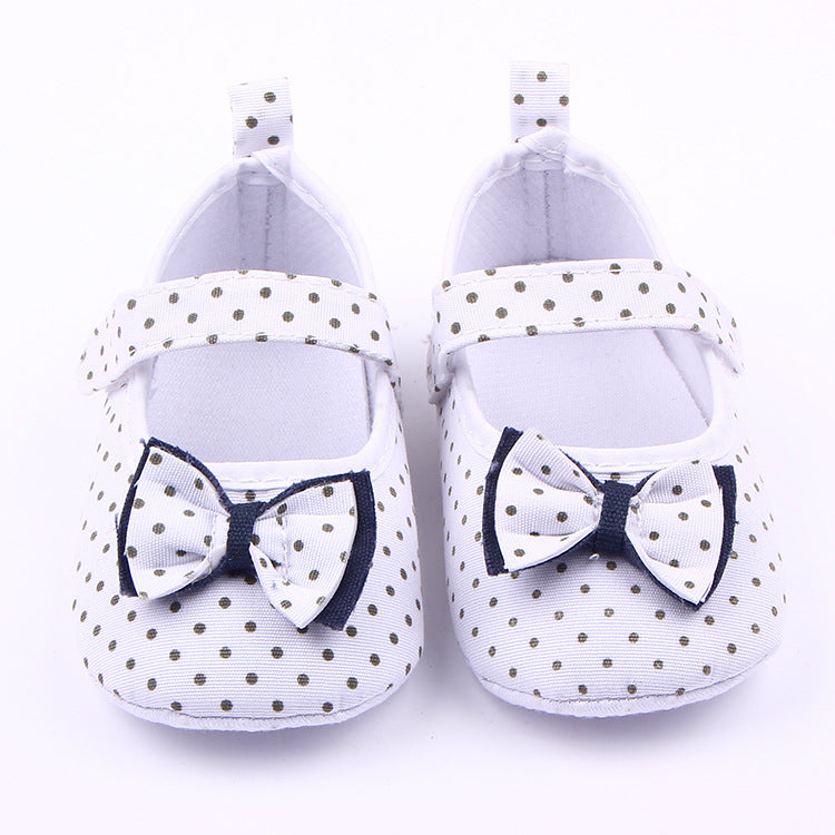 Baby shoes wholesale polka dot bow princess shoes toddler shoes baby shoes 0-1 years old 1686